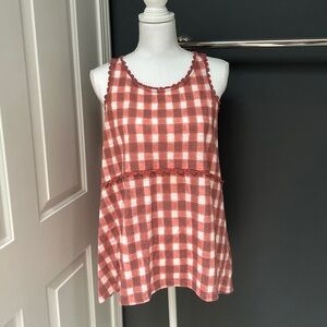 Lauren Conrad babydoll tank with crochet detailing